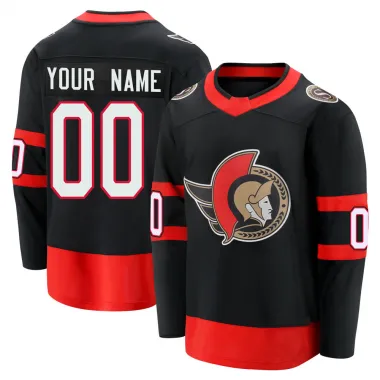 Black Men's Custom Breakaway Ottawa Senators 2020/21 Home Premier Jersey