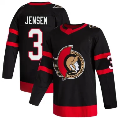Black Men's Nick Jensen Authentic Ottawa Senators 2020/21 Home Jersey