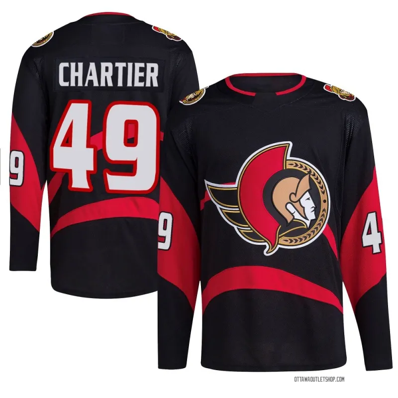Black Men's Rourke Chartier Authentic Ottawa Senators Reverse Retro 2.0 Jersey