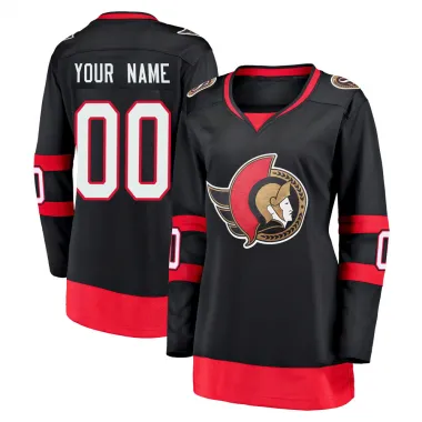 Black Women's Custom Breakaway Ottawa Senators 2020/21 Home Premier Jersey