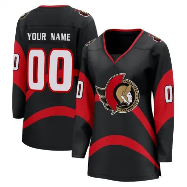 Black Women's Custom Breakaway Ottawa Senators Special Edition 2.0 Jersey