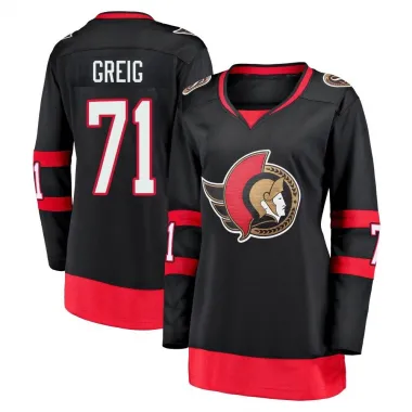 Black Women's Ridly Greig Breakaway Ottawa Senators 2020/21 Home Premier Jersey