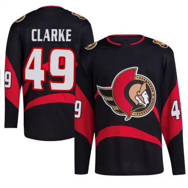Black Youth Graeme Clarke Authentic Ottawa Senators Reverse Retro 2.0 Jersey