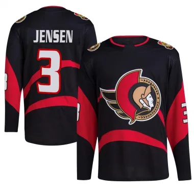 Black Youth Nick Jensen Authentic Ottawa Senators Reverse Retro 2.0 Jersey