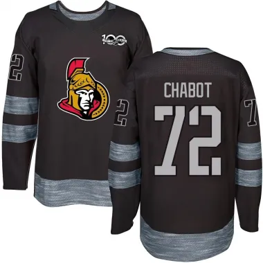 Black Youth Thomas Chabot Authentic Ottawa Senators 1917-2017 100th Anniversary Jersey