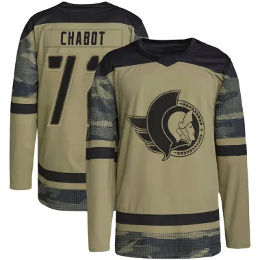 Camo Men's Thomas Chabot Authentic Ottawa Senators Military Appreciation Practice Jersey