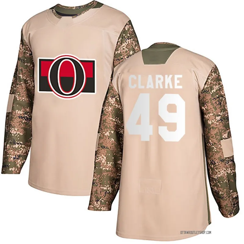 Camo Youth Graeme Clarke Authentic Ottawa Senators Veterans Day Practice Jersey
