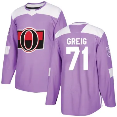 Purple Men's Ridly Greig Authentic Ottawa Senators Fights Cancer Practice Jersey