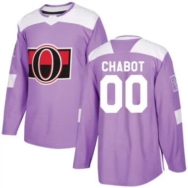 Purple Men's Thomas Chabot Authentic Ottawa Senators Fights Cancer Practice Jersey