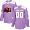 Purple Youth Custom Authentic Ottawa Senators Fights Cancer Practice Jersey