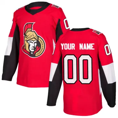 Red Men's Custom Authentic Ottawa Senators Home Jersey