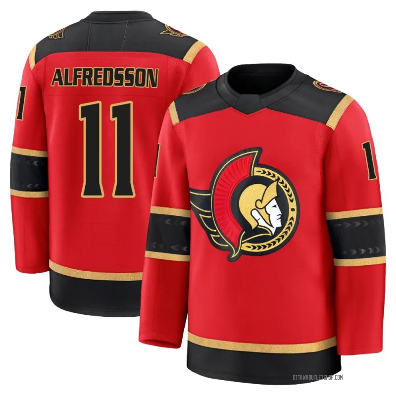 Red Men's Daniel Alfredsson Premium Ottawa Senators Alternate Jersey