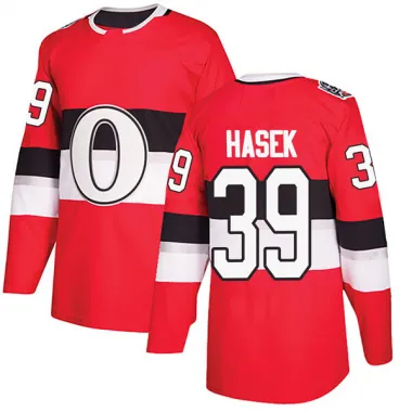 Red Men's Dominik Hasek Authentic Ottawa Senators 2017 100 Classic Jersey