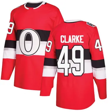 Red Men's Graeme Clarke Authentic Ottawa Senators 2017 100 Classic Jersey