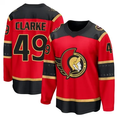 Red Men's Graeme Clarke Breakaway Ottawa Senators Alternate Jersey