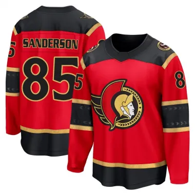 Red Men's Jake Sanderson Breakaway Ottawa Senators Alternate Jersey