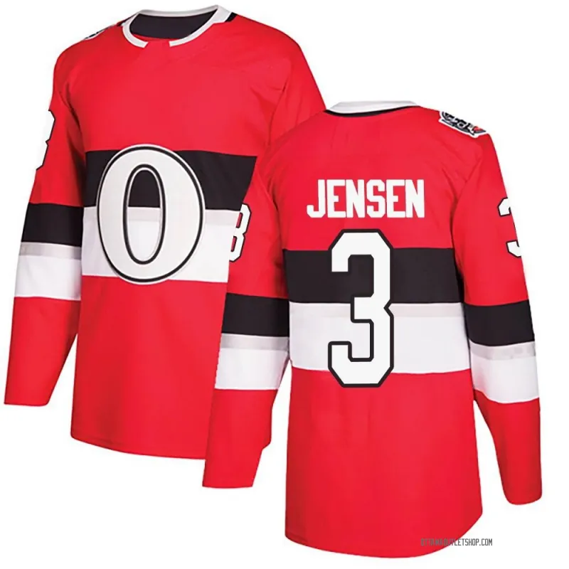 Red Men's Nick Jensen Authentic Ottawa Senators 2017 100 Classic Jersey