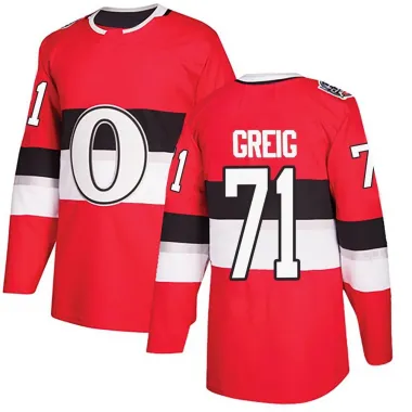 Red Men's Ridly Greig Authentic Ottawa Senators 2017 100 Classic Jersey