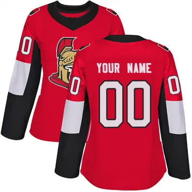 Red Women's Custom Authentic Ottawa Senators Home Jersey