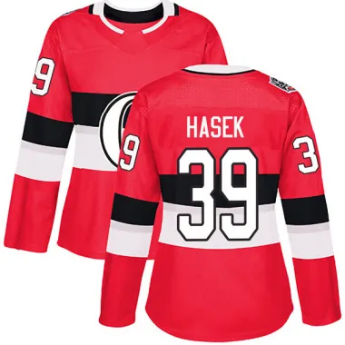 Red Women's Dominik Hasek Authentic Ottawa Senators 2017 100 Classic Jersey