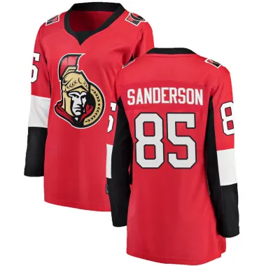 Red Women's Jake Sanderson Breakaway Ottawa Senators Home Jersey
