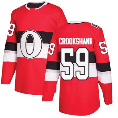 Red Youth Angus Crookshank Authentic Ottawa Senators 2017 100 Classic Jersey
