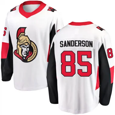 White Men's Jake Sanderson Breakaway Ottawa Senators Away Jersey