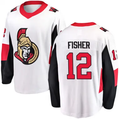 White Men's Mike Fisher Breakaway Ottawa Senators Away Jersey