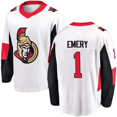 White Men's Ray Emery Breakaway Ottawa Senators Away Jersey