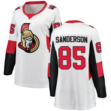 White Women's Jake Sanderson Breakaway Ottawa Senators Away Jersey