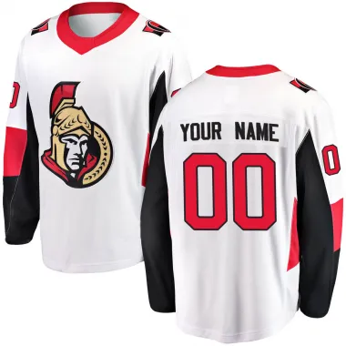 White Youth Custom Breakaway Ottawa Senators Away Jersey